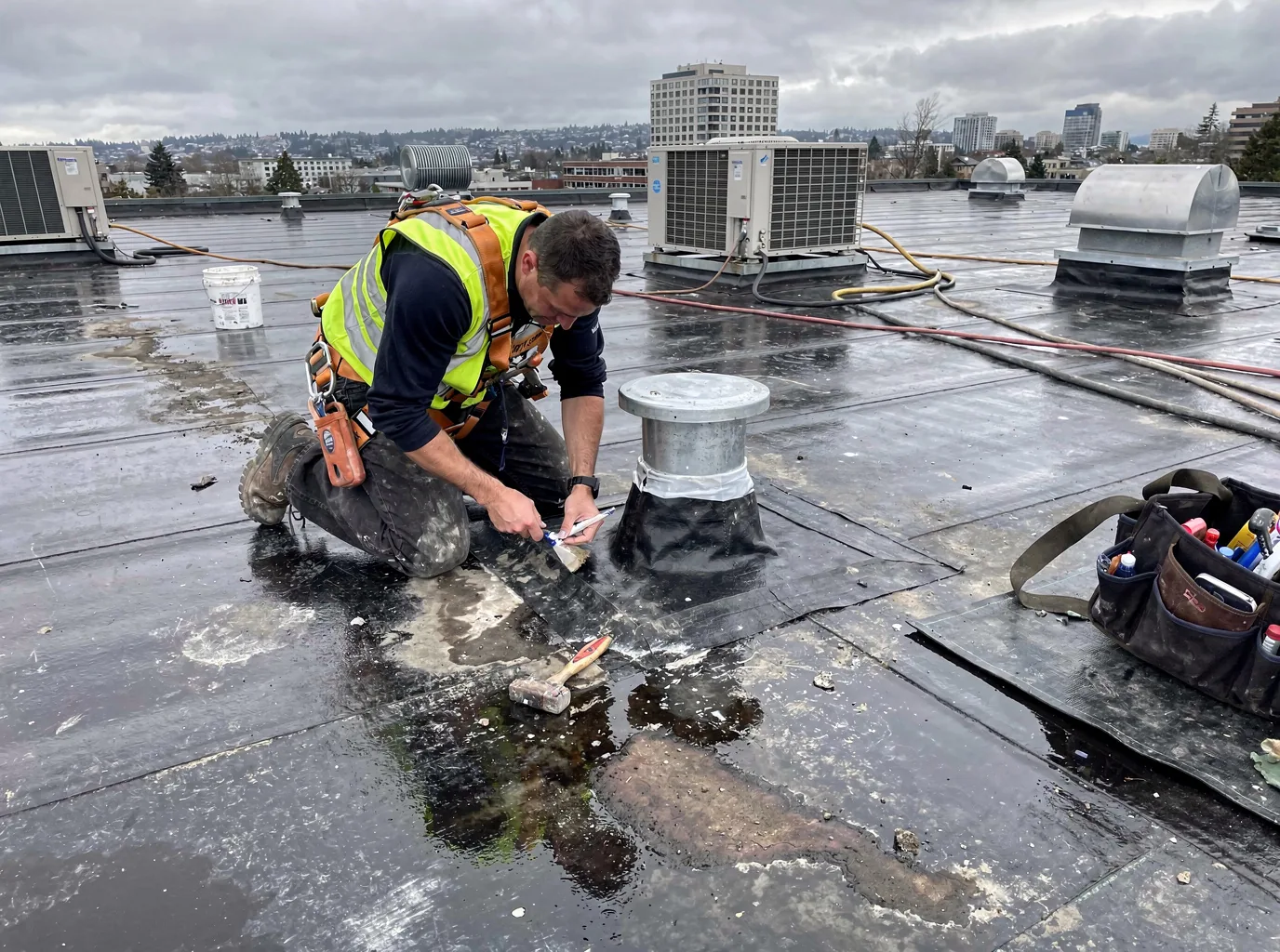 Flat & Low-Slope Roof Leak Repair in Everett
